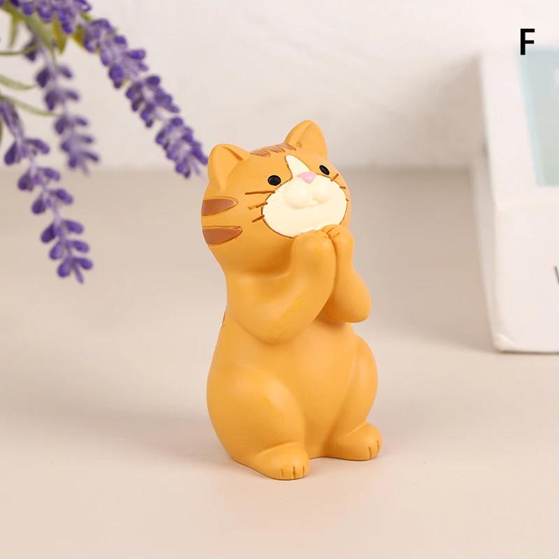 Japão Estilo Óculos Titular Do Telefone Móvel, Resina Artesanato Enfeites, Decoração Do Gato Desktop, Decor Home Collectible, Papelaria, 1Pc - Image 1