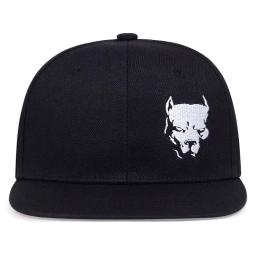 Unisex cão cabeça bordado bordado hip-hop chapéus ao ar livre ajustável Casual Baseball Caps Sunscreen Hat - Image 4