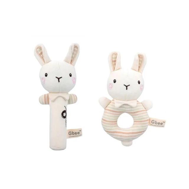 Brinquedo Chocalho de Algodão Orgânico para Bebê - Brinquedo Calmante Infantil 69g