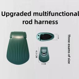 Suporte portátil para vara de pesca, compacto, fixador de vara de pesca, montado na parede, alça multifuncional, clipe de retenção - Image 2