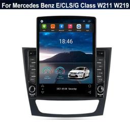 Rádio de carro estilo vertical Android 13, tela Tesla, navegação GPS, leitor multimídia para Mercedes Benz ECLSG classe W211 W219 - Image 1