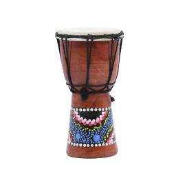 Tambor africano de percussão mão tambor, madeira Jambe, duplo baterista com padrão, cor aleatória, Djembe, 4 ", para venda - Image 3