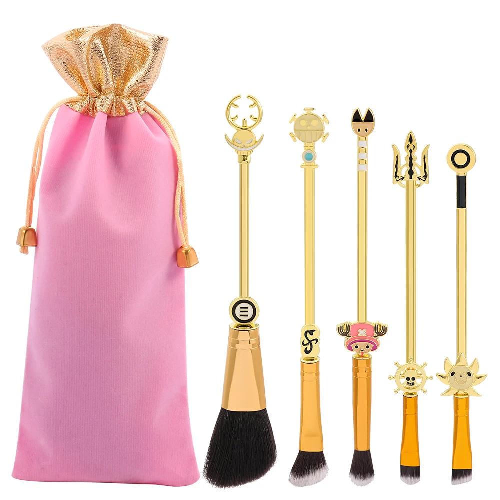Conjunto de varinha mágica com alça de metal e saco de veludo, 5 peças um conjunto, anime, tony, tony, chopper, cosplay, ferramentas de maquiagem - Image 1