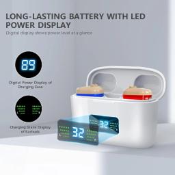 Mini aparelho auditivo com cancelamento de ruído sem fio para idosos, display digital HD, caixa de carregamento de bateria de grande capacidade - Image 2