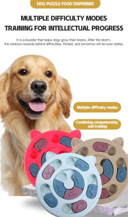 Joguetes de animais de estimação, gatos e cães, aliviando a chateia, pratos de alimentação, bolas de comida lentas, treinamento interativo cerebral, equipamento de alimentação, brinquedos de comida escondidos - Image 4