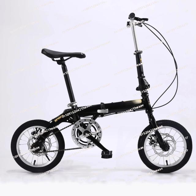 Bicicleta Dobrável 14" Freio a Disco Portátil Velocidade Variável