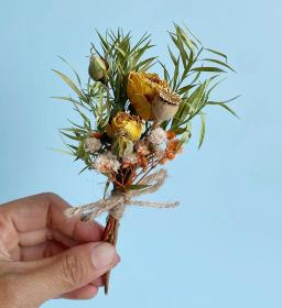 Mini Buquê Seco Bela Flor Eterna, Pacote De Material DIY, Caixa De Presente Personalizada, Acessórios Do Casamento, Decoração De Casa - Image 6