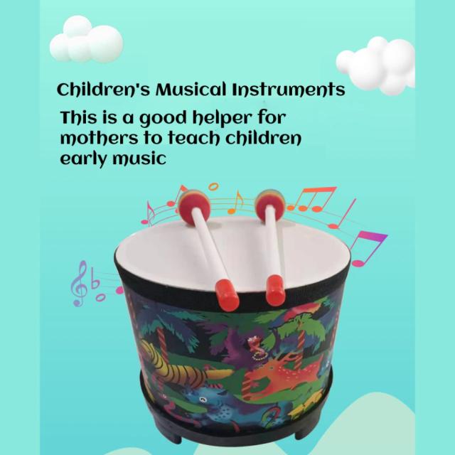 Tambor de Madeira para Crianças: Instrumento de Música Percussiva para Aprendizagem Precoce e Brincadeiras Educativas