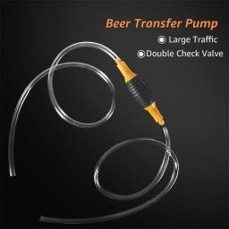 Homebrew cerveja e vinho transferência bomba de sifão, Food Grade Press, sifão líquido bombeamento com grande tráfego tubulação mangueira, sem refluxo Design - Image 1