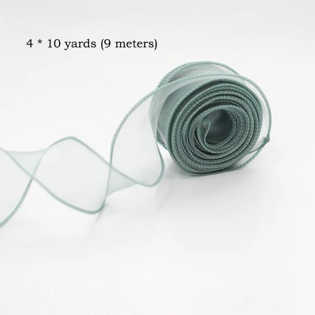 Fita de Seda Organza 10 Jardas para Artesanato e Decoração