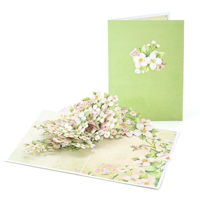Cartão de Amor com Envelope e Flor Bonita, Presente Ideal para o Dia dos Namorados e Aniversário