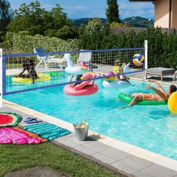 Rede de vôlei portátil de 15 pés x 3 pés com bolsa de transporte, rede de vôlei de água para piscina ao ar livre, praia - Image 1