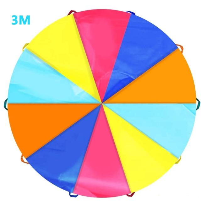 Parachute 8: Pulseira Multicolorida para Crianças - Jogos Ao Ar Livre com 2m e 3m de Diversão e Exercícios