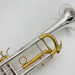 Instrumento profissional trompete para iniciantes, marca americana, banhado a prata, limitador de botão banhado a ouro, três tons - Image 3