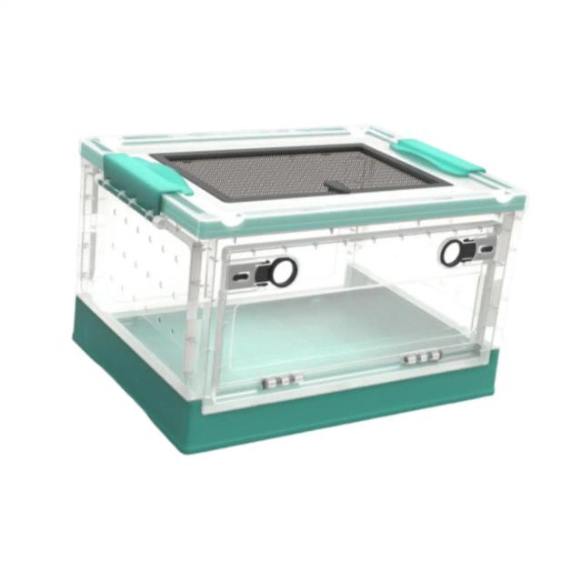 Habitat Dobrável para Répteis Pequenos Transparente 360° Visibilidade