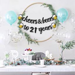 Banner De Aniversário Personalizado Para Festa De Aniversário, Cartão De Papel De Ouro, Letra Banners, 9 8ft, 1Pc Conjunto - Image 4