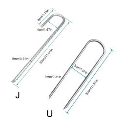 3 unidades aço para barraca estacas à unhas L/Ushape cerca metal estaca para barraca - Image 6