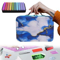 Portátil 5D Pintura Diamante Bolsa de Transporte, Pintura Kit Acessórios com Ferramentas, DIY Art Craft, 70 Slots - Image 2