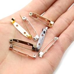 50pcs 15/20/25/30/35/40mm Comprimento Alfinetes De Segurança Broche Configurações Em Branco buquê De Casamento Broche de Base para A Tomada de DIY Apreciação 7 Cores - Image 4