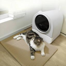 Impermeável dupla camada pet litter mat, caixa de vaso sanitário gato, areia antiderrapante, laváveis suprimentos limpos - Image 2