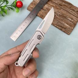 Canivete portátil dobrável com lâmina de aço inoxidável, ferramentas de acampamento para viagens ao ar livre, pingente chaveiro, presente de férias - Image 5
