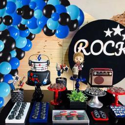 122 pçs preto luz azul real balão azul garland arco kit meninos vídeo jogos festa de aniversário decorações super-herói - Image 6