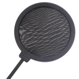 Double Layer Studio Microfone, Tela Flexível Vento, Filtro de Som, Apto para Transmissão, Karaoke, YouTube, Podcasts, Acessórios de Gravação, Novo - Image 4