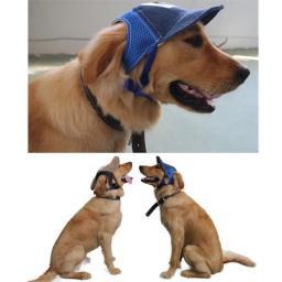 Boné de beisebol com orelhas para cães, chapéu ajustável, protetor solar, esportes ao ar livre, cães pequenos médios e grandes - Image 5