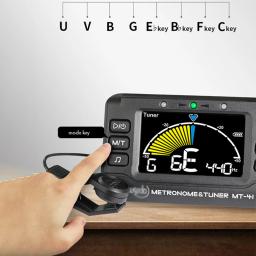 3 em 1 gerador de tom metrônomo sintonizador com clipe no microfone, sintonizador metrônomo digital recarregável para guitarra, baixo, violino - Image 3