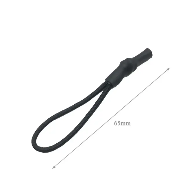 Puxadores de Zíper Pretos em Tubo Termo Retrátil - 10 Peças para Mochilas e Roupas, Acessórios Duráveis e Simples