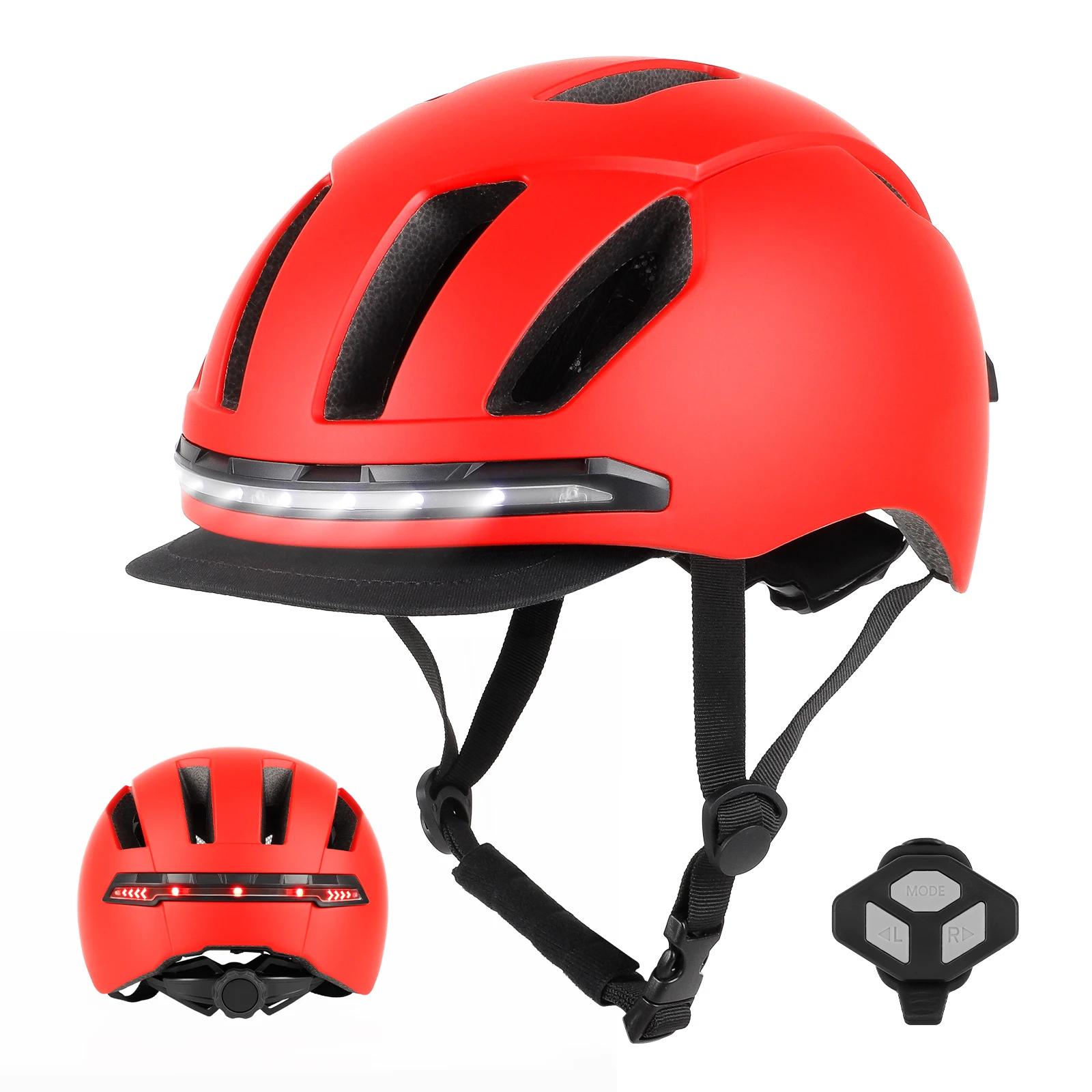 Capacete de bicicleta Ulip-Smart com luzes de sinalização LED para homens e mulheres, segurança noturna, carro elétrico, scooter, bicicleta, equitação, peças do capacete - Image 1