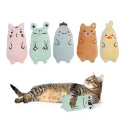 Brinquedos Catnip de pelúcia para gato, dentes resistentes a mordida, jogo interativo, pet fornecimentos, formas de animais fofos - Image 1