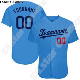 Nome personalizado Equipe e Logotipo do Jogador Camisas de beisebol, Harajuku Engraçado Jersey, Verão Streetwear, Casual 3DPrint, Nova Moda, Drop Shipping, A3 - Image 4