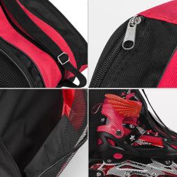 Saco de transporte de skate respirável para crianças, Estojo para patins inline, 3 camadas de armazenamento, Patins de gelo - Image 5