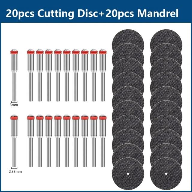 Discos de Corte Abrasivos HAMPTON 32mm com Mandris para Ferramentas Rotativas Dremel - Lâminas de Serra para Corte de Metal