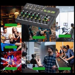 Controlador De Som Portátil Para Gravação De DJ, Mixer De Áudio, Console De Mistura De Som, Transmissão Ao Vivo, Iniciantes, RCA, 10 Canais - Image 3