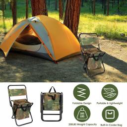 Mochila dobrável com encosto, cadeira portátil para acampar, caçar, pescar - Image 3