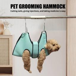 Pet Grooming Hammock, Nail Clipper Fixer, Teddy Hook Tipo, Artefato de alimentação anti-risco para gato e cachorro - Image 1