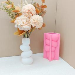 Molde de silicone de gesso concreto, vaso em forma de seixo, artesanato DIY, recipiente exclusivo e elegante - Image 1