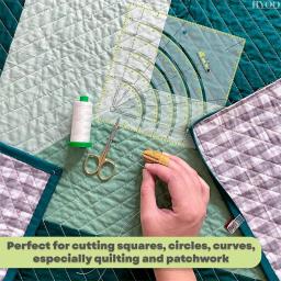 Multifuncional Patchwork Cloth Quilting Régua, Arcs e Fan Quilt Circle Cutter, DIY Costura Artesanato Ferramentas, Novo - Image 4