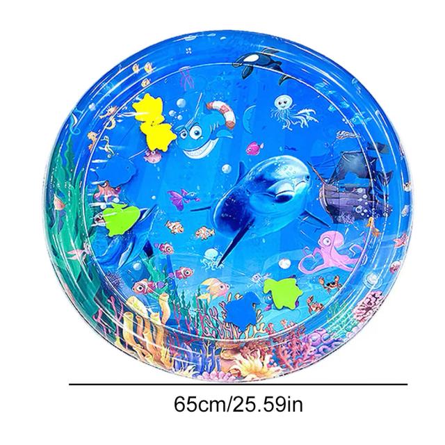 Tapete Sensorial Aquático para Gatos com Peixes do Oceano e Indução de Rastejamento, Brinquedo Interativo em PVC