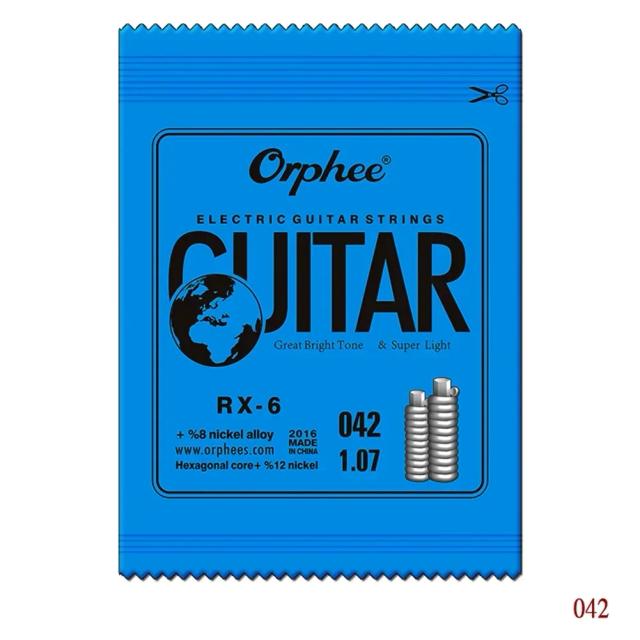 Cordas de Guitarra Elétrica Orphee RX15 Calibre 009-042: Leveza e Qualidade para Músicos