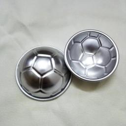 3 tamanho 3d bola de futebol alumínio bolo molde pan decoração 8 "meio fondant açúcar moldes ferramentas diy - Image 2