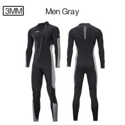 Fato de neoprene premium para homens e mulheres, roupas de uma peça, aquecido, surf, terno de mergulho, pesca, caça submarina, kitesurf, 3mm - Image 3