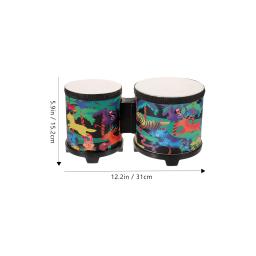 Crianças tambores bebê bongos brinquedo aldult para crianças conga plástico madeira instrumentos musicais adultos com baqueta instrumento de percussão - Image 2