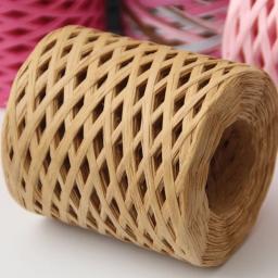Natural Raffia fios de palha para mão malha crochê, fio de papel DIY, sunhat artesanal, saco de praia, 200m, verão - Image 1