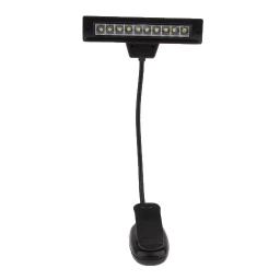 Black Music Stand Light, Clip On Book Lights, Luz de leitura - Image 1