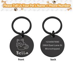 Tag bonito do animal de estimação, gravura do laser, gravado, registro do registro, endereço para o gatinho ou os gatos, 1 pc - Image 5
