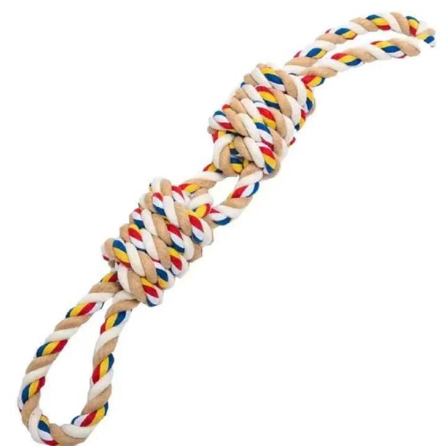 Brinquedo Grande de Corda para Pets: Especial para Limpeza dos Dentes e Alívio do Tédio em Gatos e Cachorros