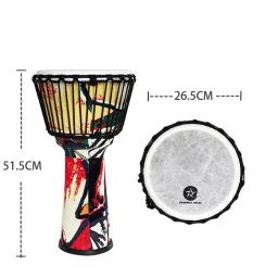 Leve ABS Djembe Percussão Pele De Couro Tambor, Handmade Africano Tambor para Adultos, Tambor De Mão, Instrumento Musical, 10,5 in - Image 5